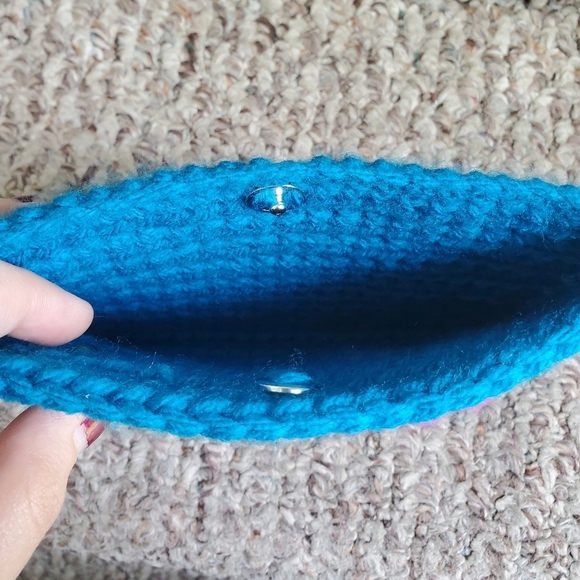 Blue Raspberry Lemon Crocheted Bag - Picture 8 of 12